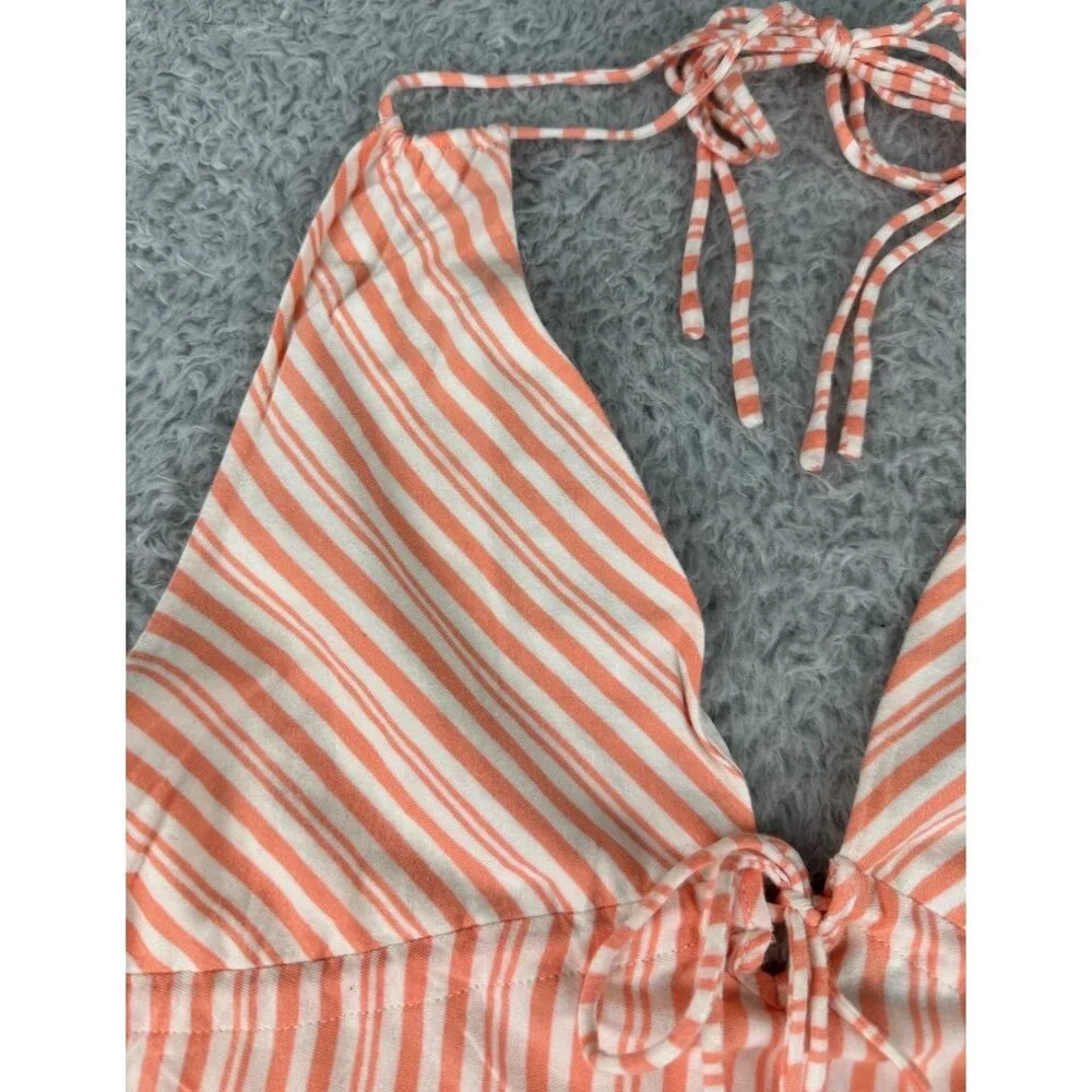 J.Crew Womens Melon Striped Halter Top NWT Size S 60% Cotton 40% Modal Elastic W - Picture 13 of 15